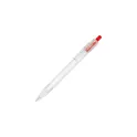 Variante Transparent Rouge - Stylo bille personnalisable en R-PET recyclé avec logo