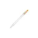 Variante Transparent Orange - Stylo bille personnalisable en R-PET recyclé avec logo