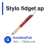 Stylo fidget spinner personnalisable en bambou et aluminium recyclé avec logo - Miniature 2