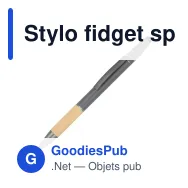 Stylo fidget spinner personnalisable en bambou et aluminium recyclé avec logo - Miniature 3