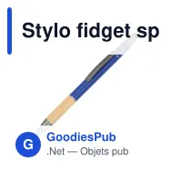Stylo fidget spinner personnalisable en bambou et aluminium recyclé avec logo - Miniature 5