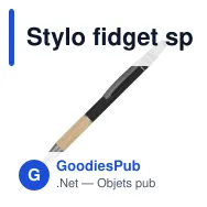 Stylo fidget spinner personnalisable en bambou et aluminium recyclé avec logo - Miniature 6
