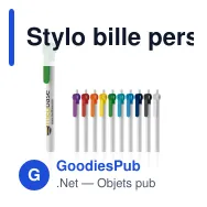 Stylo bille personnalisable en ABS blanc opaque avec logo - Futurepoint - Miniature 1