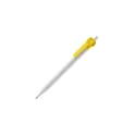 Variante Blanc / jaune - Stylo bille personnalisable en ABS blanc opaque avec logo - Futurepoint