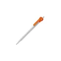 Variante Blanc / Orange - Stylo bille personnalisable en ABS blanc opaque avec logo - Futurepoint