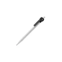 Variante Blanc / Noir - Stylo bille personnalisable en ABS blanc opaque avec logo - Futurepoint
