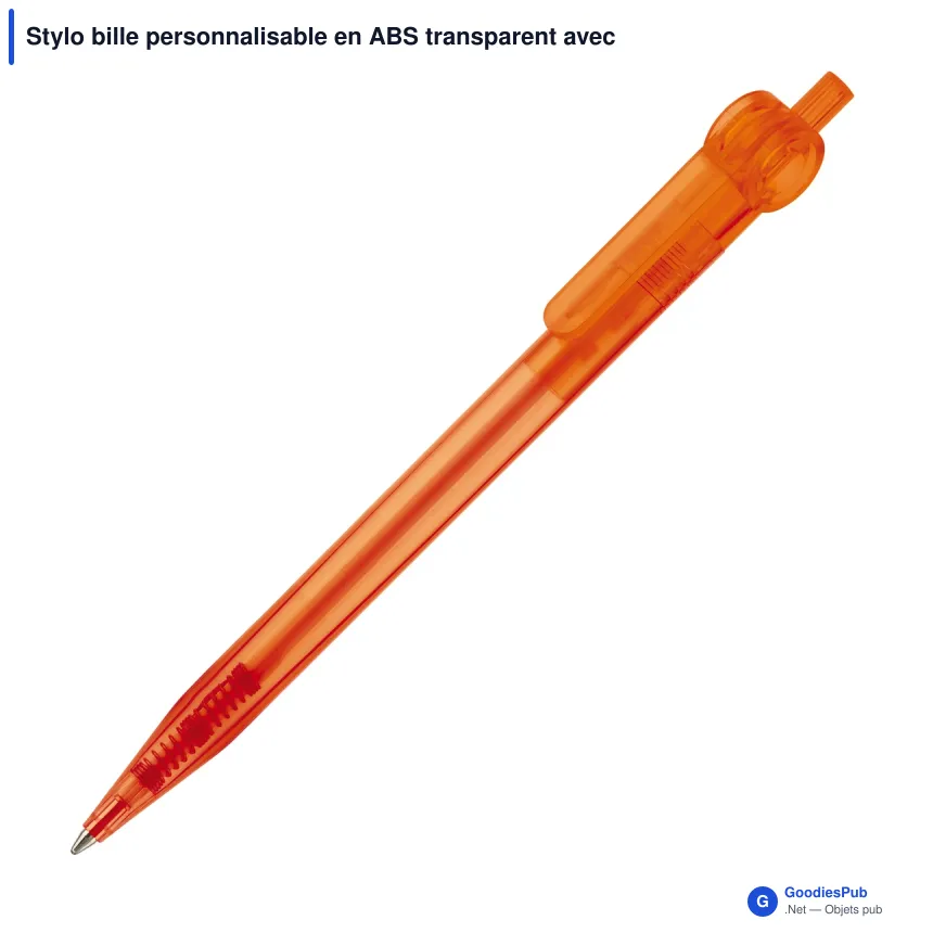 Stylo bille personnalisable en ABS transparent avec logo - Futurepoint - Image 2