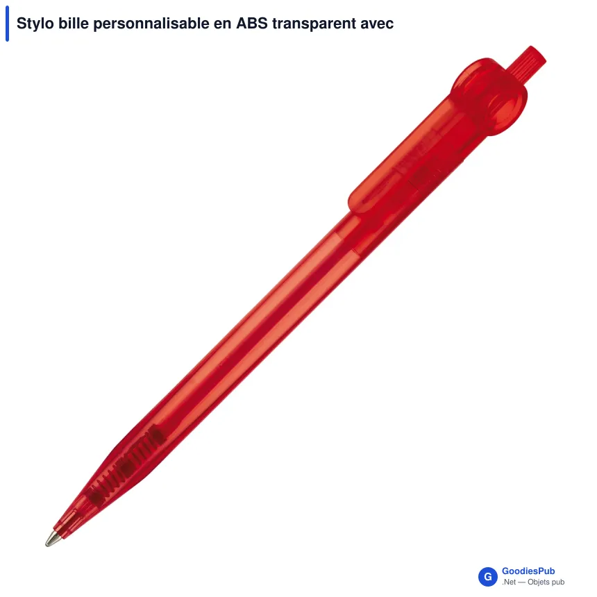 Stylo bille personnalisable en ABS transparent avec logo - Futurepoint - Image 5
