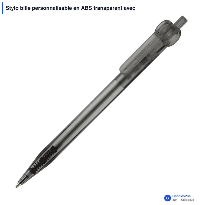Stylo bille personnalisable en ABS transparent avec logo - Futurepoint - Image 7