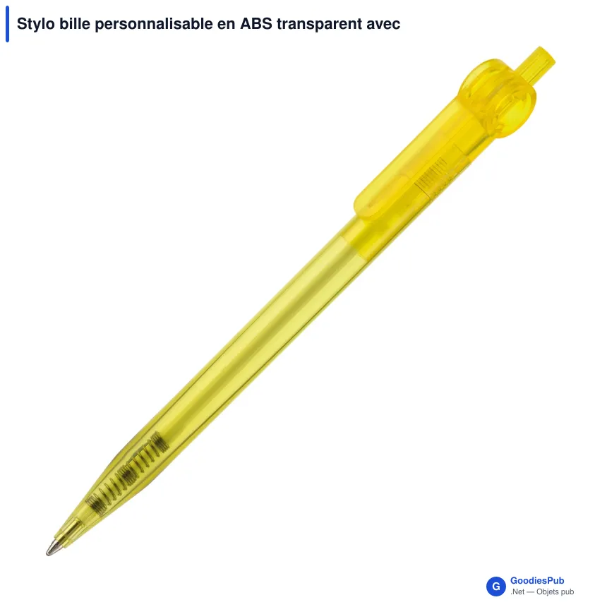 Stylo bille personnalisable en ABS transparent avec logo - Futurepoint - Image 8