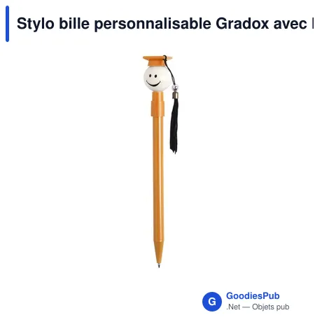 Stylo bille personnalisable Gradox avec logo - modèle diplômé