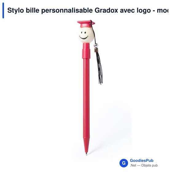 Stylo bille personnalisable Gradox avec logo - modèle diplômé - Image 12