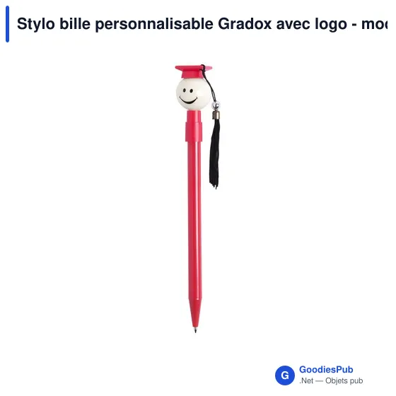 Stylo bille personnalisable Gradox avec logo - modèle diplômé - Image 6
