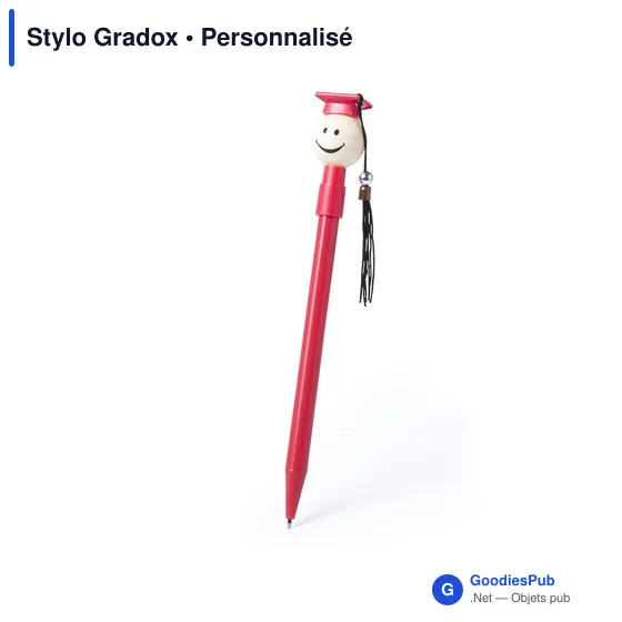 Stylo bille personnalisable Gradox avec logo - modèle diplômé - Image 8