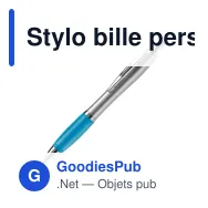 Stylo bille personnalisable argent et couleur avec logo - Hawaï - Miniature 3