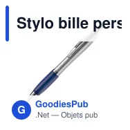 Stylo bille personnalisable argent et couleur avec logo - Hawaï - Miniature 5