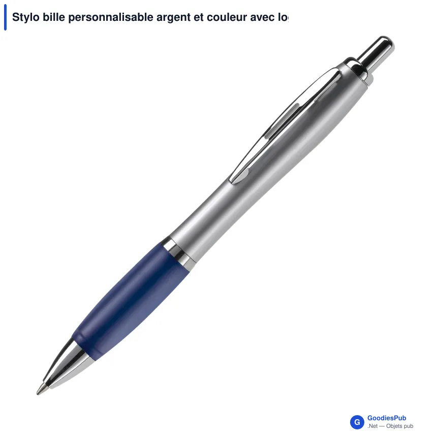 Stylo bille personnalisable argent et couleur avec logo - Hawaï - Image 5
