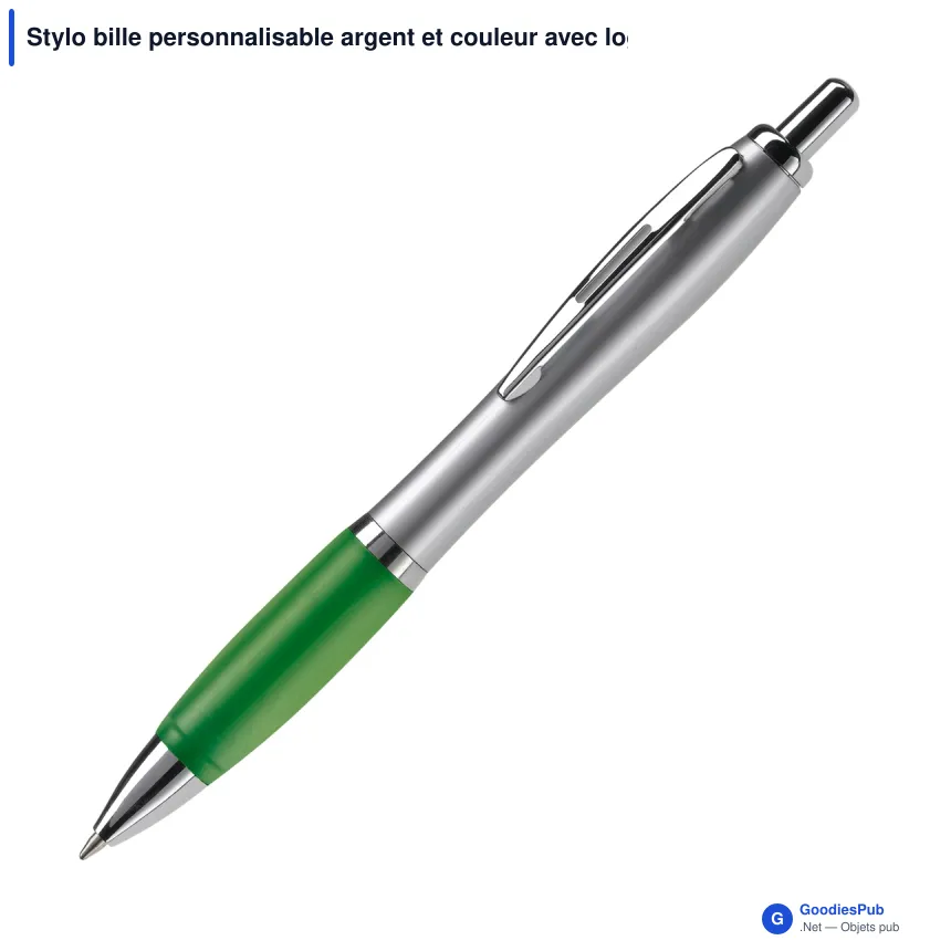 Stylo bille personnalisable argent et couleur avec logo - Hawaï - Image 6