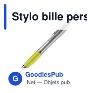 Stylo bille personnalisable argent et couleur avec logo - Hawaï - Miniature 7