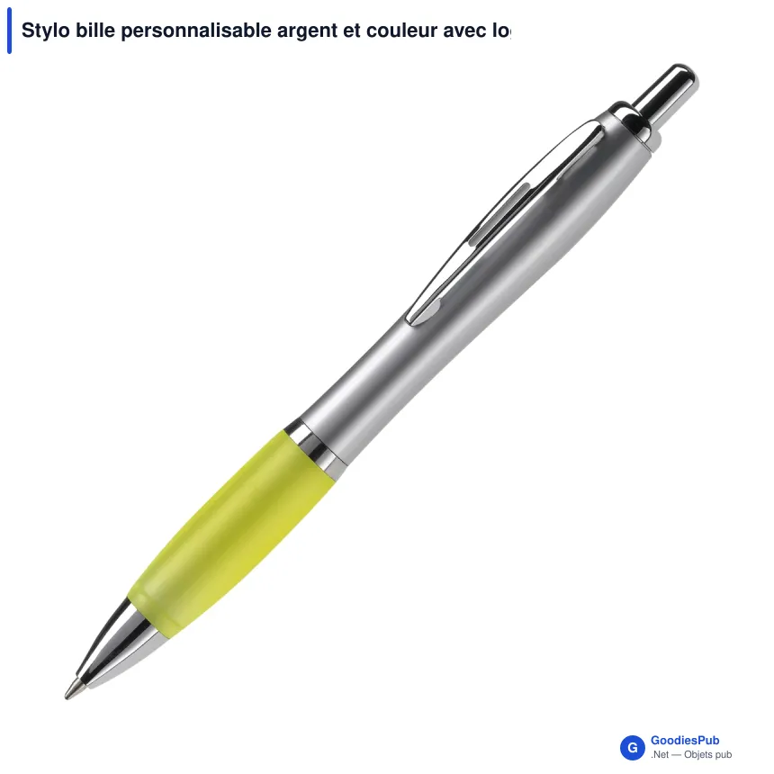 Stylo bille personnalisable argent et couleur avec logo - Hawaï - Image 7