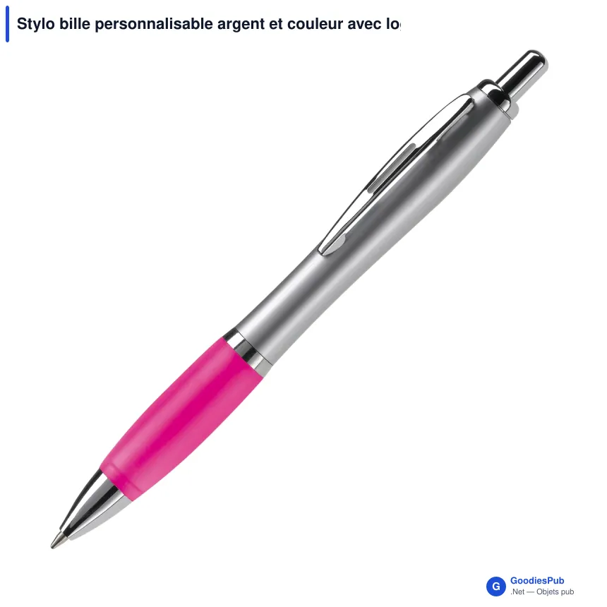 Stylo bille personnalisable argent et couleur avec logo - Hawaï - Image 8