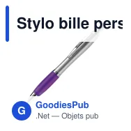 Stylo bille personnalisable argent et couleur avec logo - Hawaï - Miniature 9