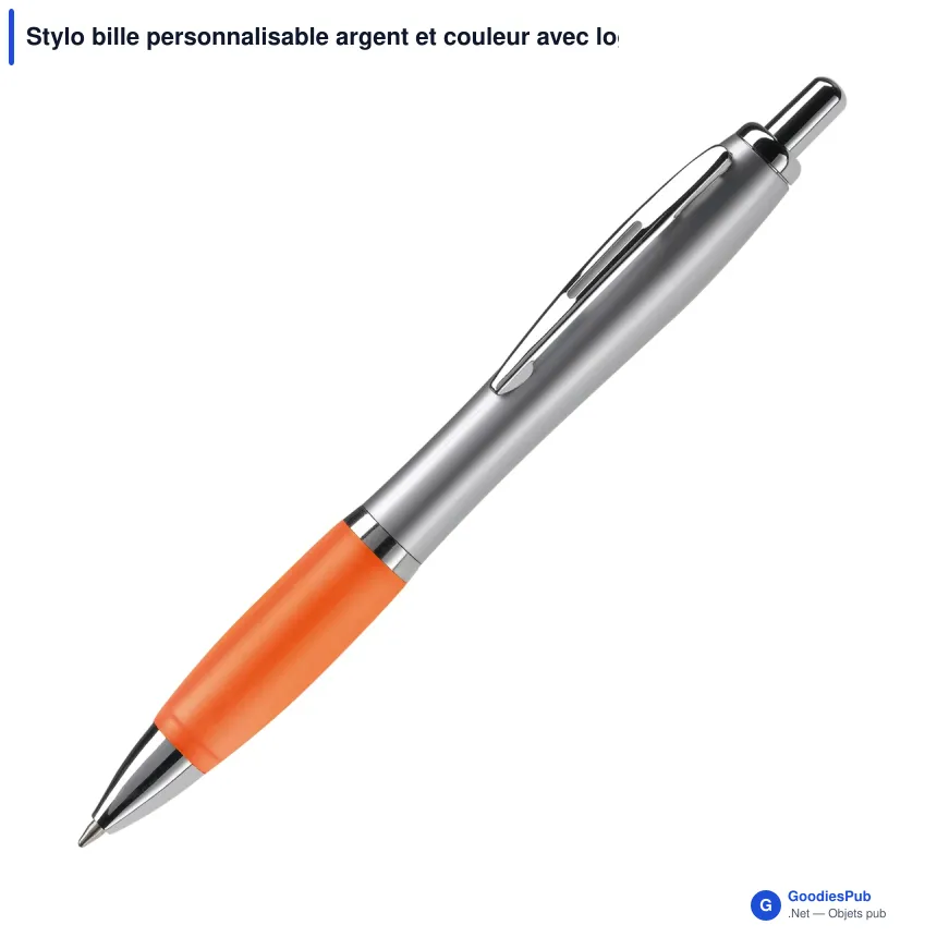 Stylo bille personnalisable argent et couleur avec logo - Hawaï - Image 10