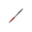 Variante Argent / Rouge - Stylo bille personnalisable argent et couleur avec logo - Hawaï