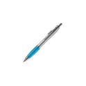 Variante argent / Bleu clair - Stylo bille personnalisable argent et couleur avec logo - Hawaï