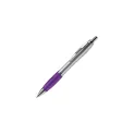 Variante Argent / Violet - Stylo bille personnalisable argent et couleur avec logo - Hawaï