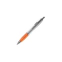 Variante Argent / Orange - Stylo bille personnalisable argent et couleur avec logo - Hawaï