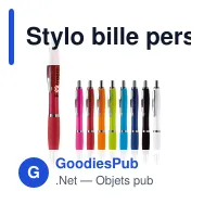 Stylo bille personnalisable en ABS coloré avec logo - Hawaï opaque - Miniature 1