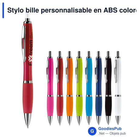 Stylo bille personnalisable en ABS coloré avec logo - Hawaï opaque