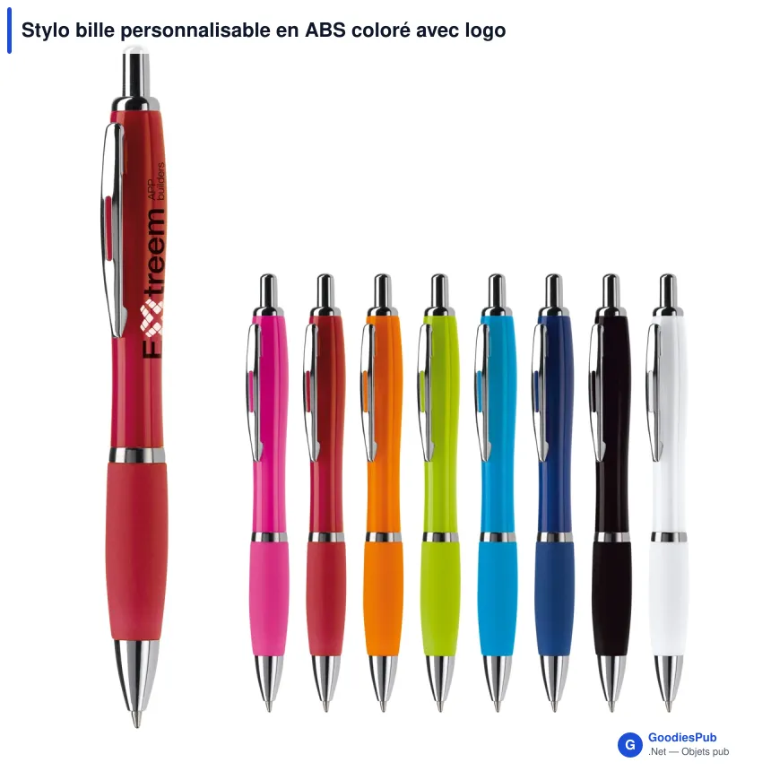Stylo bille personnalisable en ABS coloré avec logo - Hawaï opaque - Image 1
