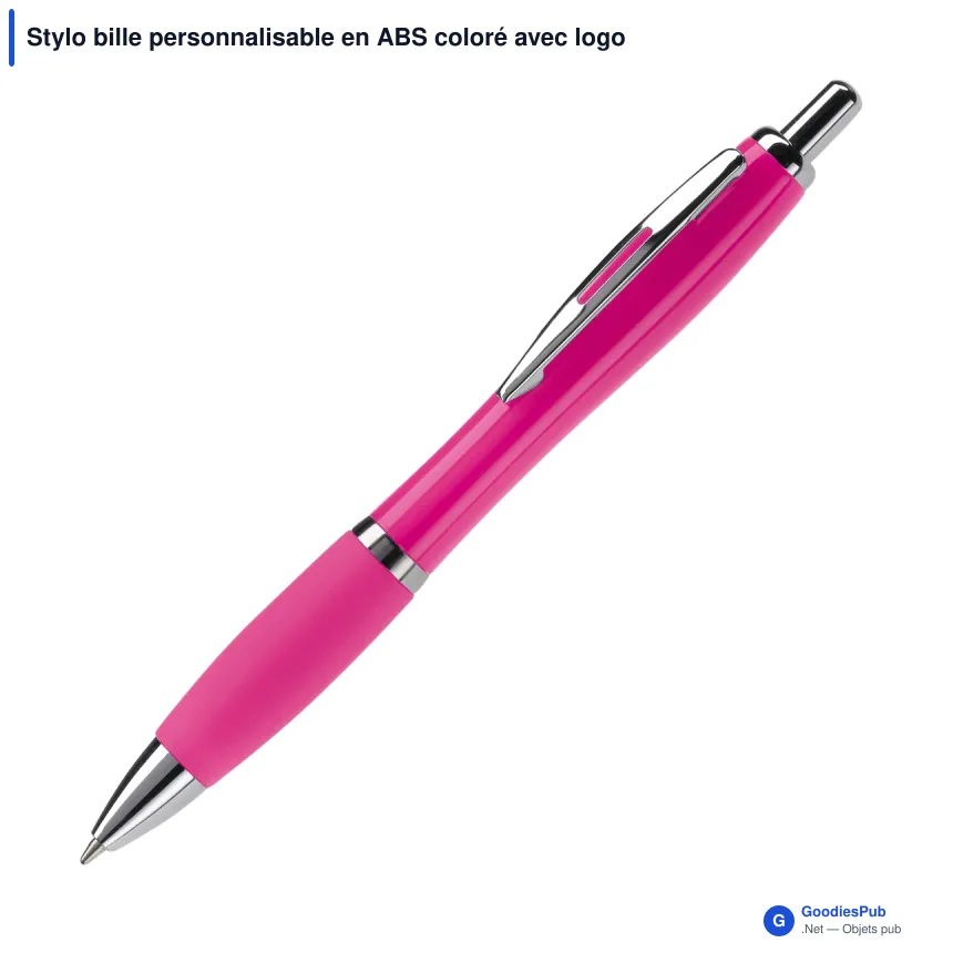 Stylo bille personnalisable en ABS coloré avec logo - Hawaï opaque - Image 3