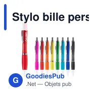 Stylo bille personnalisable en ABS transparent avec logo - Hawaï - Miniature 1