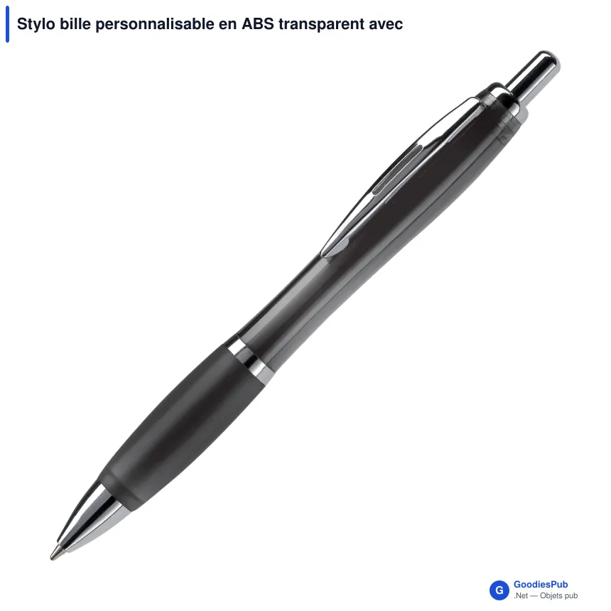 Stylo bille personnalisable en ABS transparent avec logo - Hawaï - Image 2