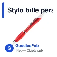 Stylo bille personnalisable en ABS transparent avec logo - Hawaï - Miniature 3