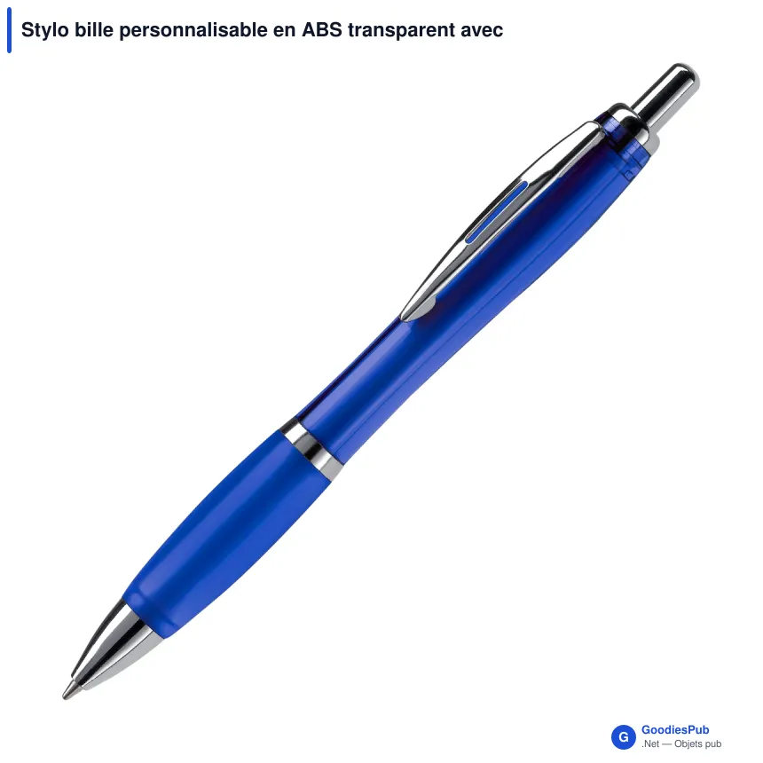 Stylo bille personnalisable en ABS transparent avec logo - Hawaï - Image 4