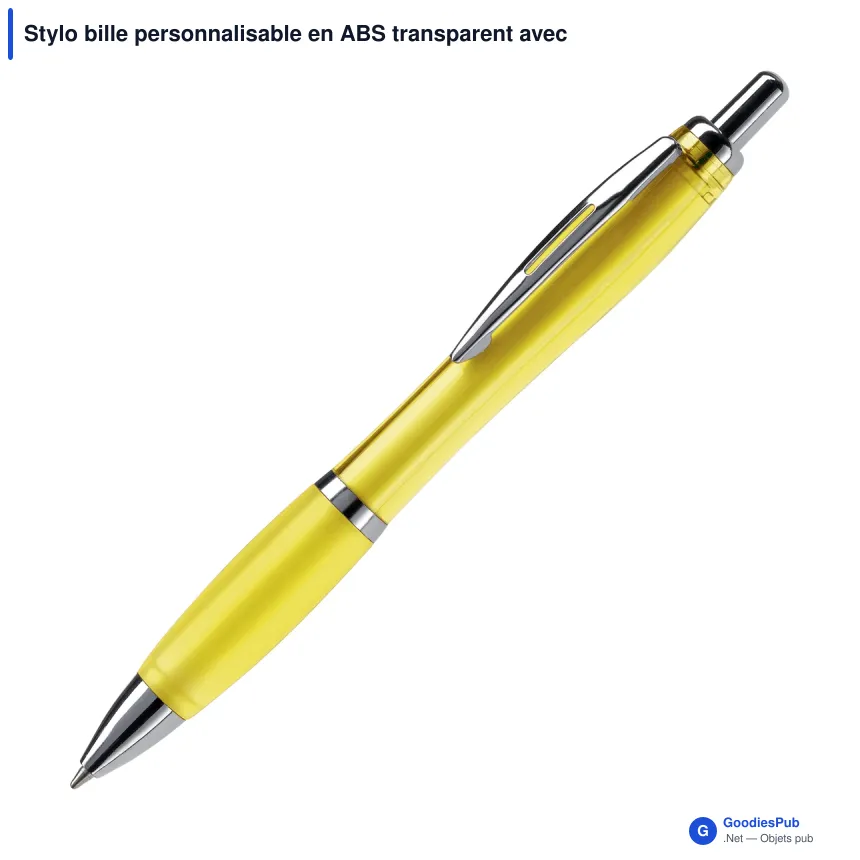 Stylo bille personnalisable en ABS transparent avec logo - Hawaï - Image 5