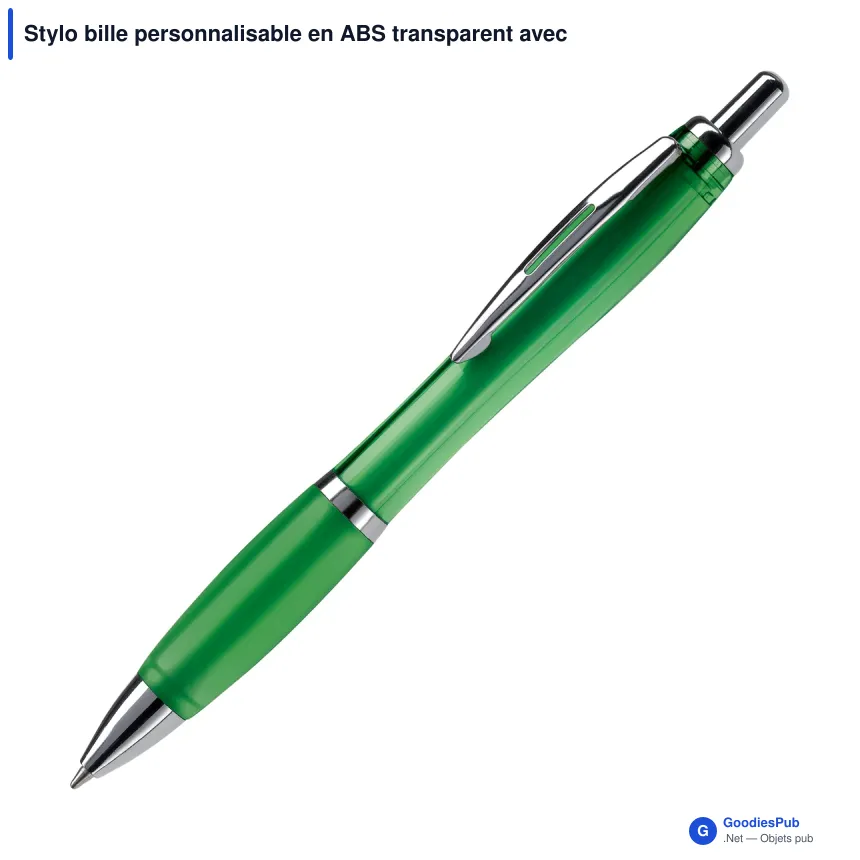 Stylo bille personnalisable en ABS transparent avec logo - Hawaï - Image 8