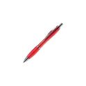 Variante Transparent Rouge - Stylo bille personnalisable en ABS transparent avec logo - Hawaï