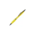 Variante Transparent Jaune - Stylo bille personnalisable en ABS transparent avec logo - Hawaï