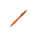 Variante Transparent Orange - Stylo bille personnalisable en ABS transparent avec logo - Hawaï
