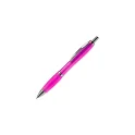 Variante Transparent rose foncé - Stylo bille personnalisable en ABS transparent avec logo - Hawaï