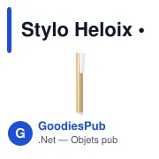 Stylo bille personnalisable Heloix avec logo en bambou - Miniature 2