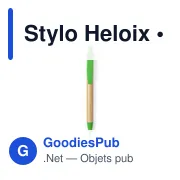 Stylo bille personnalisable Heloix avec logo en bambou - Miniature 4