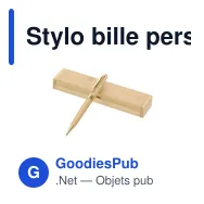 Stylo bille personnalisable en bambou avec logo - Stylo Holan - Miniature 3