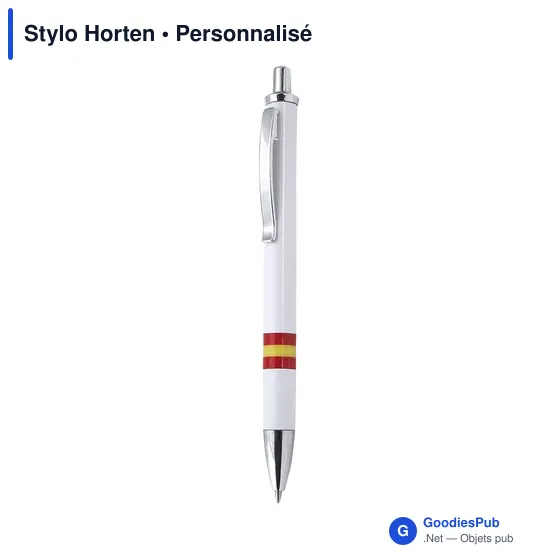 Stylo à bille personnalisable Horten avec logo - Image 1