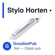 Stylo à bille personnalisable Horten avec logo - Miniature 3